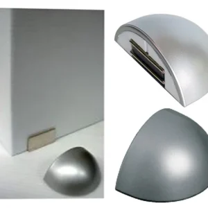 Fermaporta Magnetico C/Biadesivo Alluminio*- Gs Plast- 1,0 Pz