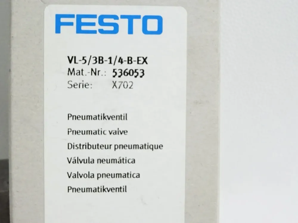 Festo 536053 VL-5/3B-1/4-B-EX Pneumatikventil / Neu OVP