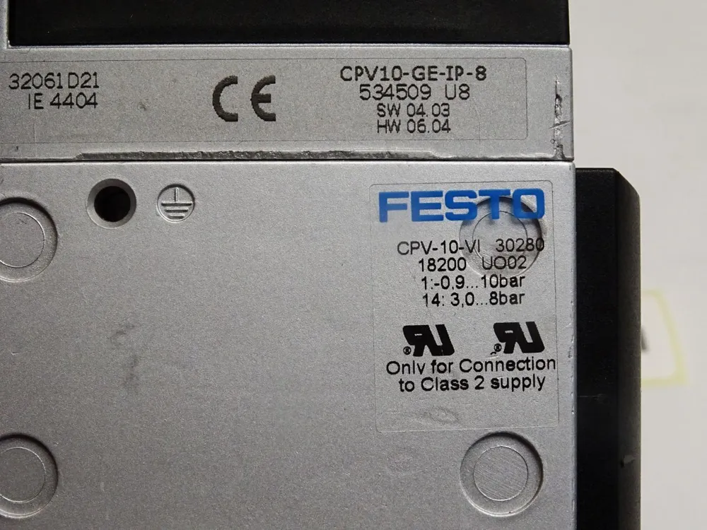 Festo Ventilinsel CPV10-GE-IP-8 534509 CPV-10-VI 18200 CPV10-VI-P8-M7-B 152423