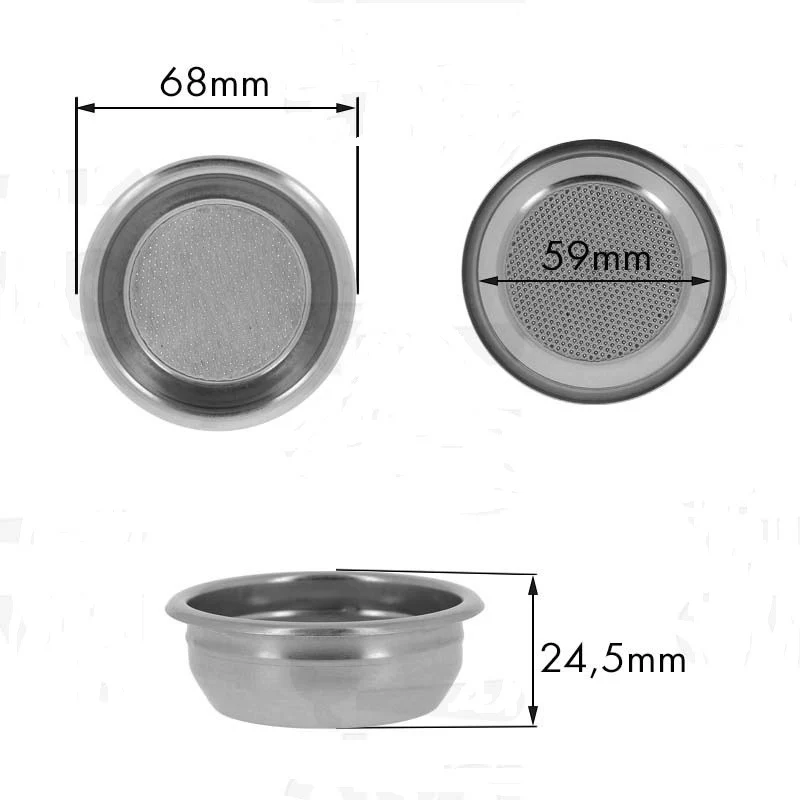 FILTRO GAGGIA 2TZ 14G H.24,5MM BORDO D.68MM GAGGIA FILTER BASKET 2 CUPS 14G H.24,5MM EXT. D.68MM