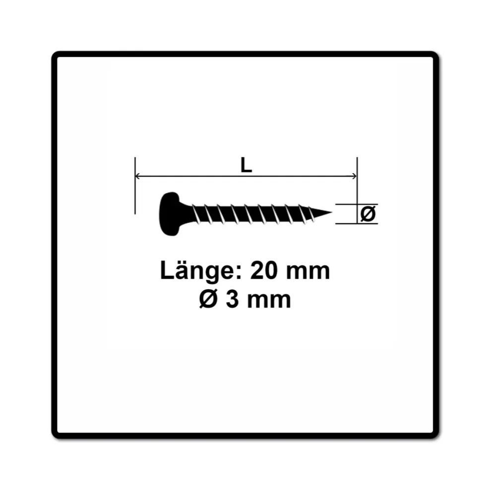 Fischer Power-Fast II FPF II Viti per legno 3,0x20 mm, 200 pz. ( 670058 ) Testa tonda, Torx, filettatura completa, zincate...