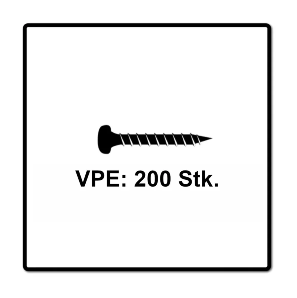 Fischer Power-Fast II FPF II Viti per legno 3,0x20 mm, 200 pz. ( 670058 ) Testa tonda, Torx, filettatura completa, zincate...