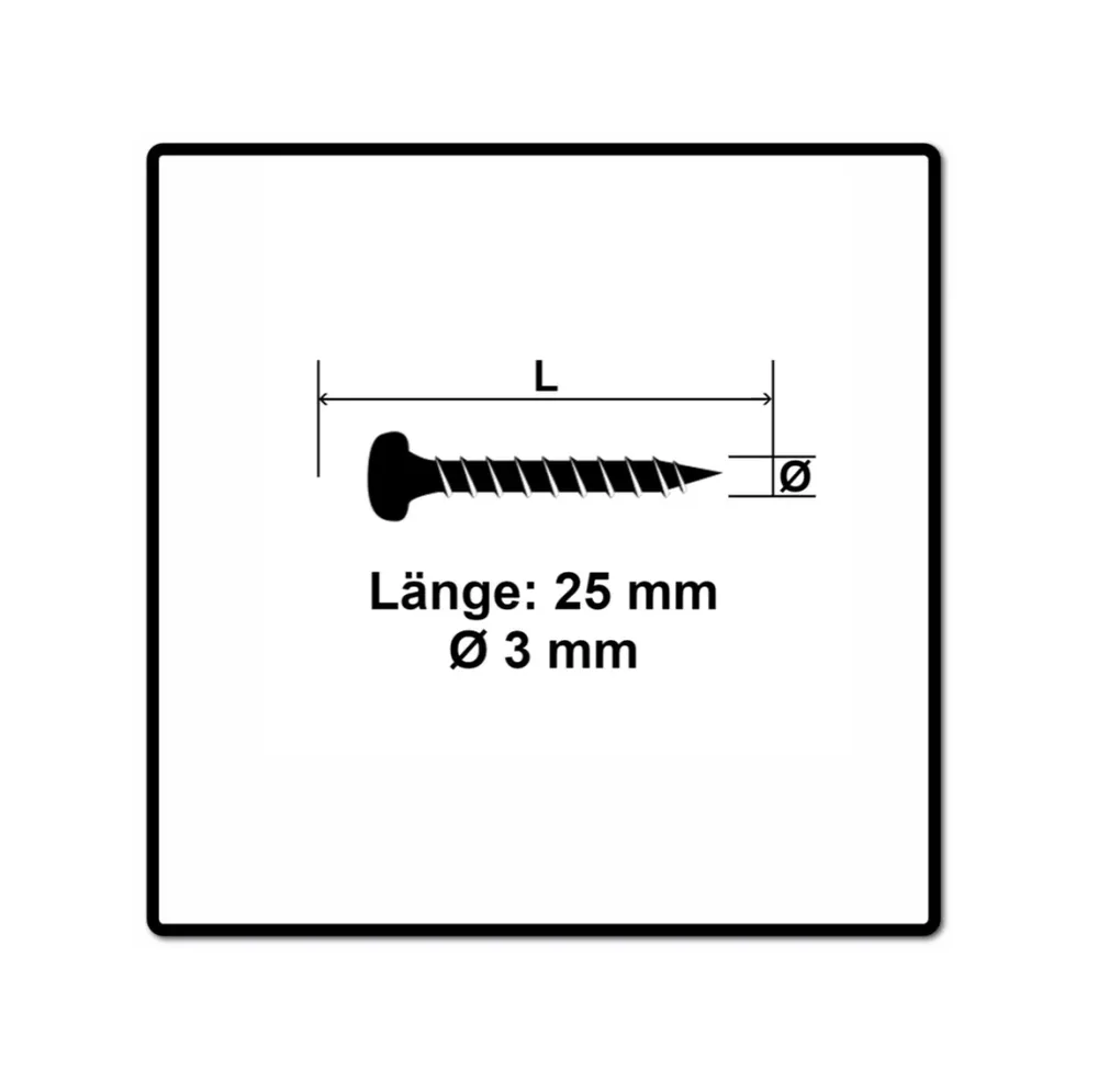 Fischer Power-Fast II FPF II Viti per legno 3,0x25 mm, 200 pz. ( 670059 ) Testa tonda, Torx, filettatura parziale, zincate...