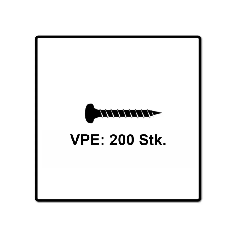 Fischer Power-Fast II FPF II Viti per legno 3,0x25 mm, 200 pz. ( 670059 ) Testa tonda, Torx, filettatura parziale, zincate...