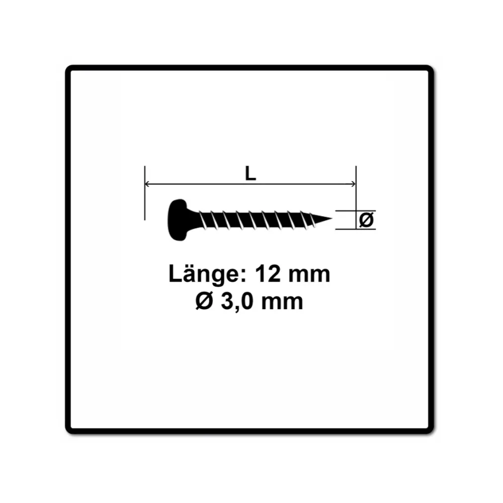 Fischer Power-Fast II FPF II Viti per legno 3,0x12 mm, 200 pz. ( 670056 ) Testa tonda, Torx, filettatura completa, zincate...