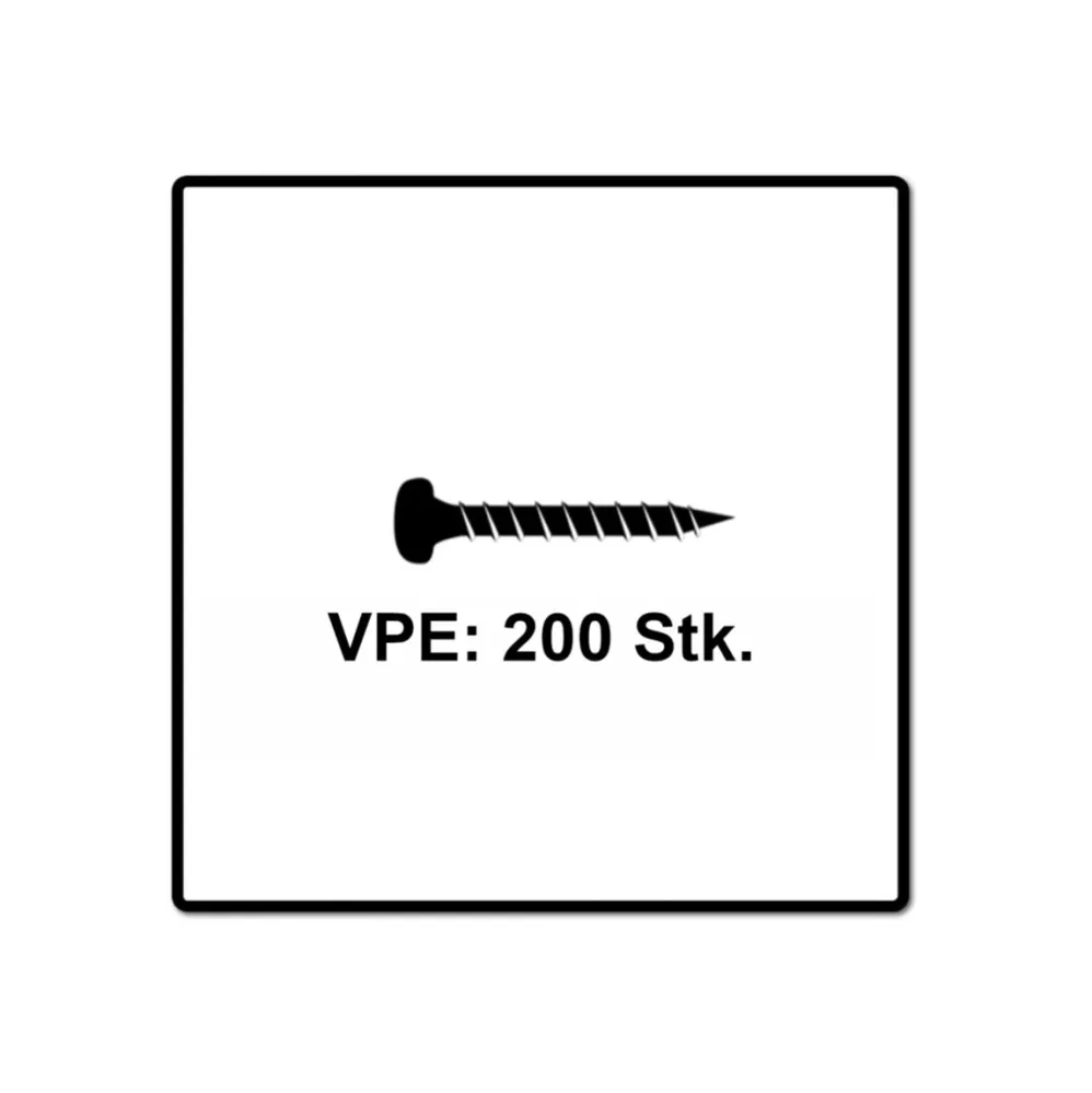 Fischer Power-Fast II FPF II Viti per legno 3,0x12 mm, 200 pz. ( 670056 ) Testa tonda, Torx, filettatura completa, zincate...