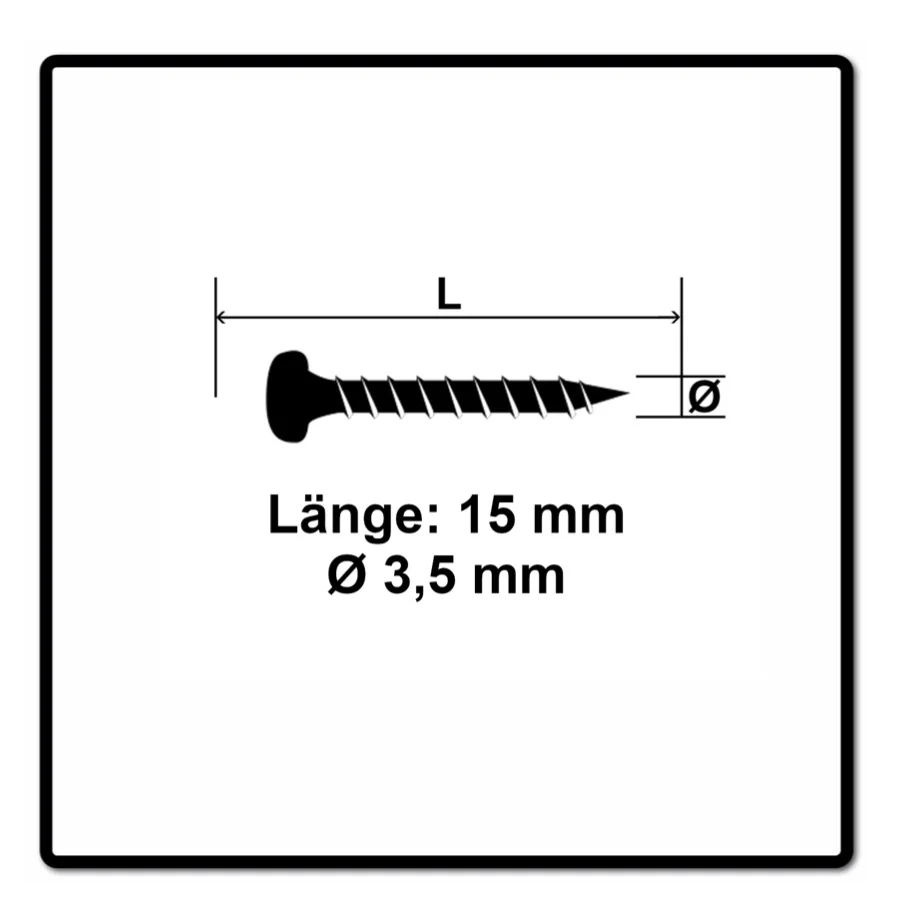 Fischer Power-Fast II FPF II Viti per legno 3,5x15 mm, 200 pz. ( 670098 ) Testa tonda, Torx, filettatura completa, zincate...
