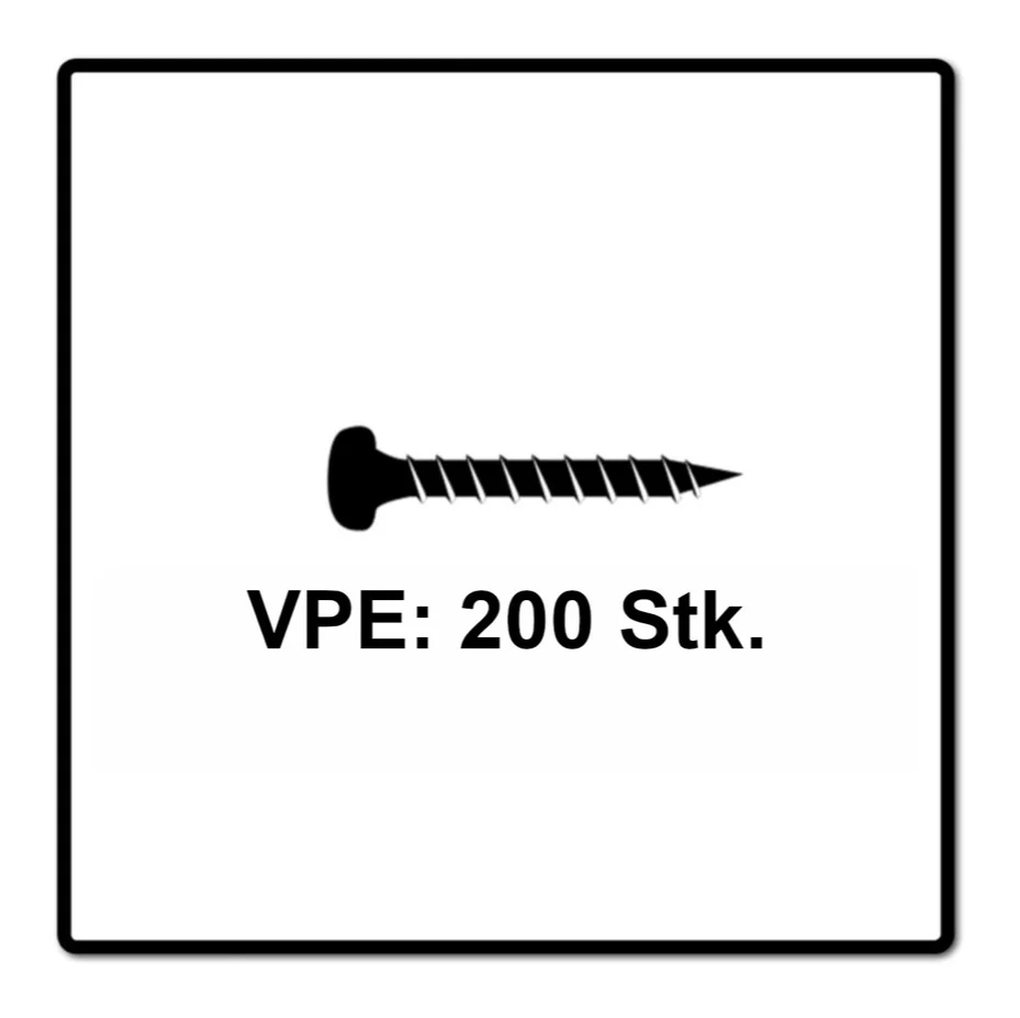 Fischer Power-Fast II FPF II Viti per legno 3,5x15 mm, 200 pz. ( 670098 ) Testa tonda, Torx, filettatura completa, zincate...