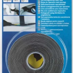 FIX-0-MOLL - 10mt x 19mm - NASTRO ADESIVO AUTOAGGLOMERANTE PER RIPARAZIONI - COLORE NERO