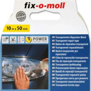 FIX-0-MOLL - 10mt x 50mm - NASTRO ADESIVO EXTRA FORTE PER RIPARAZIONI - COLORE TRASPARENTE
