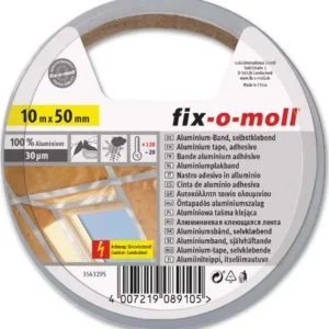 FIX-0-MOLL - 10mt x 50mm - NASTRO ADESIVO SIGILLANTE ALLUMINIO PER RIPARAZIONI - COLORE ARGENTO