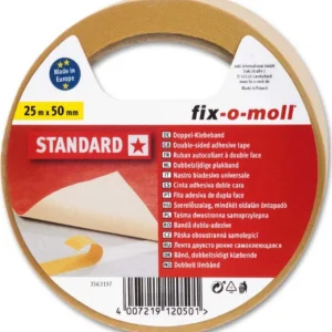 FIX-0-MOLL - 25mt x 50mm - NASTRO BIADESIVO STANDARD - PER USO QUOTIDIANO - RESISTENTE AGLI STRAPPI