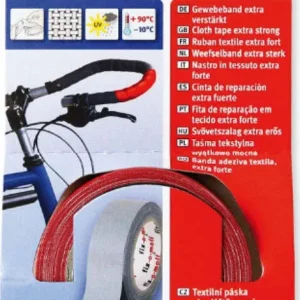 FIX-0-MOLL - 5mt x 19mm - NASTRO ADESIVO TELATO EXTRA FORTE PER RIPARAZIONI - COLORE ROSSO