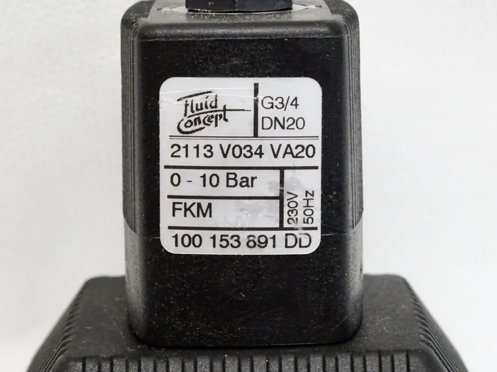 Fluid Concept Magnetventil 2113 V034 VA20 0-10bar FKM 100153891 / Neu