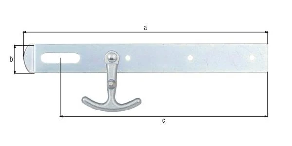 GAH Alberts hasp ( 8002730707 ) lunghezza 250 x 30 mm larghezza 30 mm con ganci