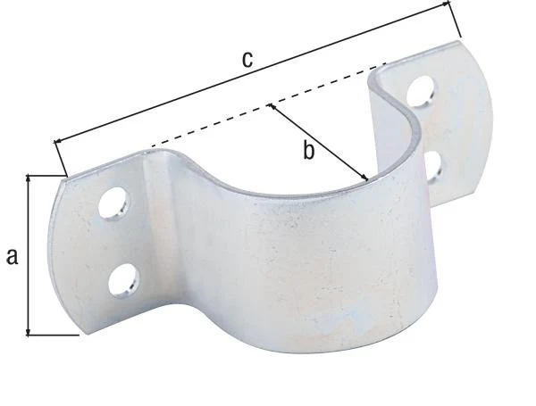 GAH Alberts pipe clamp ( 8001716667 ) L119xL40xH44mmacciaio per tubi 44.5 mm 1 3/4"