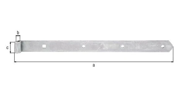 GAH Cerniera per tapparella Alberts ( 8001514113 ) Lunghezza 400 x 10 x 30 mm Spessore 3 mm Ø 10 mm arrotondato