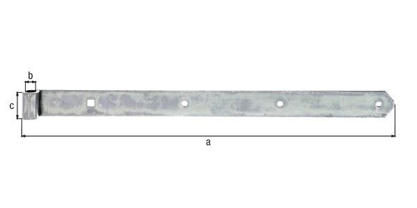 GAH Cerniera per tapparella Alberts ( 8001619574 ) Lunghezza 600 x 16 x 45 mm Spessore 5 mm Ø 16 mm arrotondato