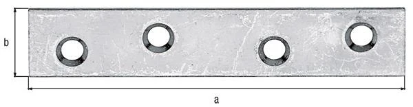 GAH Connettore piatto Alberts ( 8001552580 ) Lunghezza 80 mm Larghezza 15 mm Spessore 1,75 mm Numero di fori 4