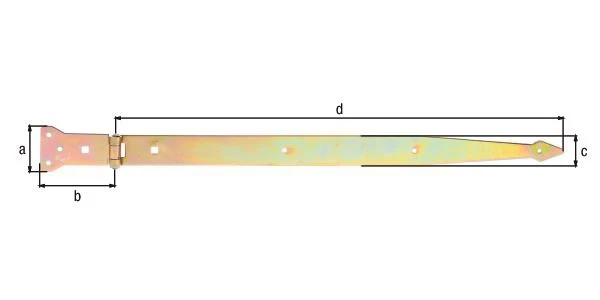 GAH Gancio di lancio Alberts ( 8001893360 ) lunghezza 600 x 101 mm larghezza 63 x 45 mm zincato passivato spessore