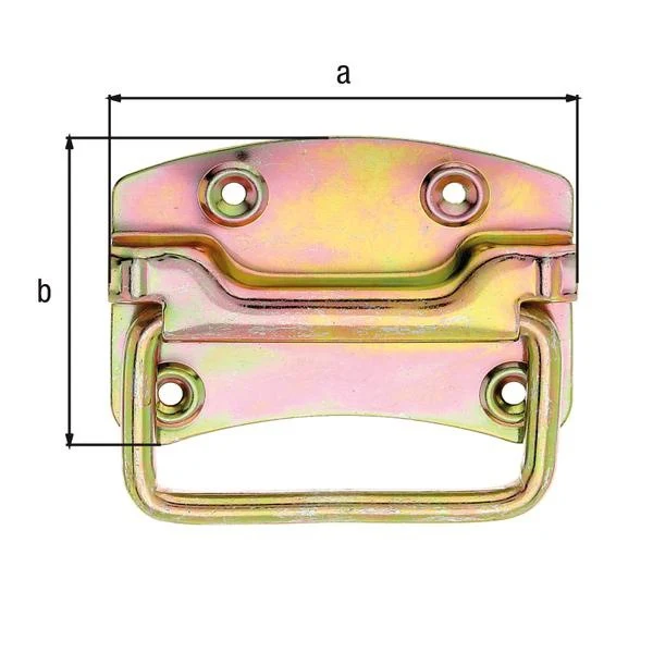 GAH Maniglia per cassa Alberts ( 8002620709 ) Altezza80 mm Larghezza104 mm Numero di fori 4