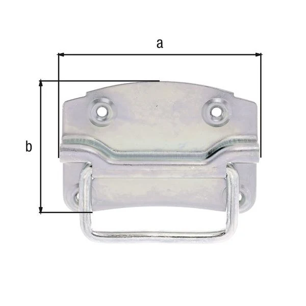 GAH Maniglia per cassa Alberts ( 8002643800 ) Altezza85 mm Larghezza120 mm Numero di fori 4