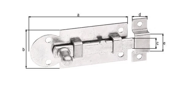 GAH Scrocco per finestra Alberts ( 8002773619 ) lunghezza 61 mm larghezza 26 mm forma diritta estensione 13,5 mm