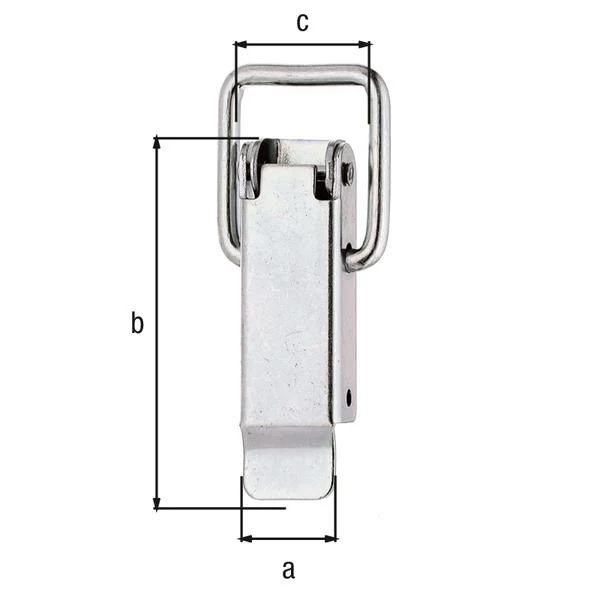 GAH Serratura per casse Alberts ( 8002724939 ) altezza 61 mm larghezza 18 mm acciaio