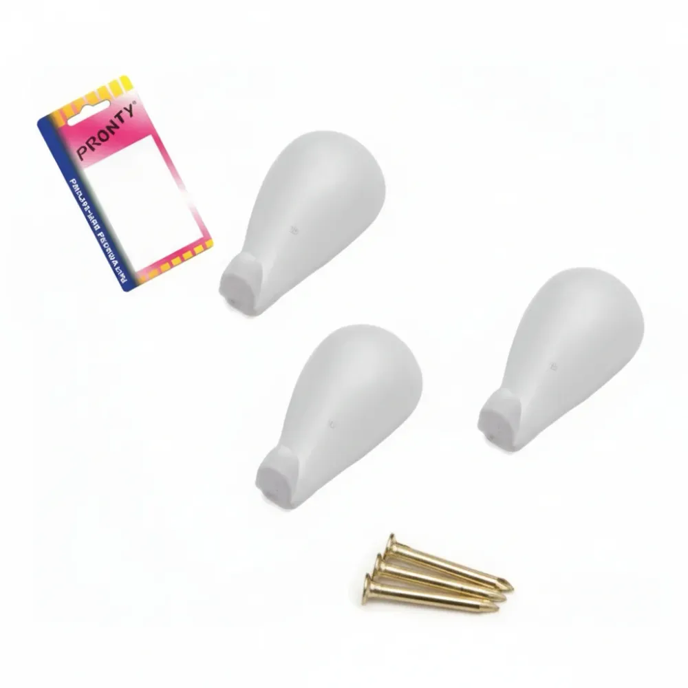 Ganci Per Quadri Goccia Bianchi Blister- - Mm.27, Bl.3 Pz. - 12 Blister
