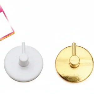 Gancio Per Bris Bris Tondo Metallo Blister- - Bianco, Bl.2 Pz. - 12 Blister