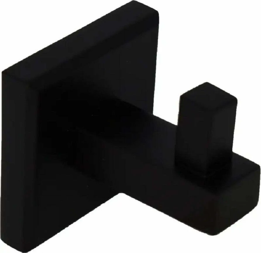 Gancio Quadro Appendi Abito Parete Singolo Acciaio Colore Nero Opaco Nk109 Mm