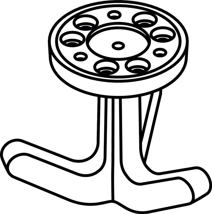 Gancio triplo HEWI serie 477 ( 3000207486 ) opaco, elastico Altezza 69 mm Ø 51 mm