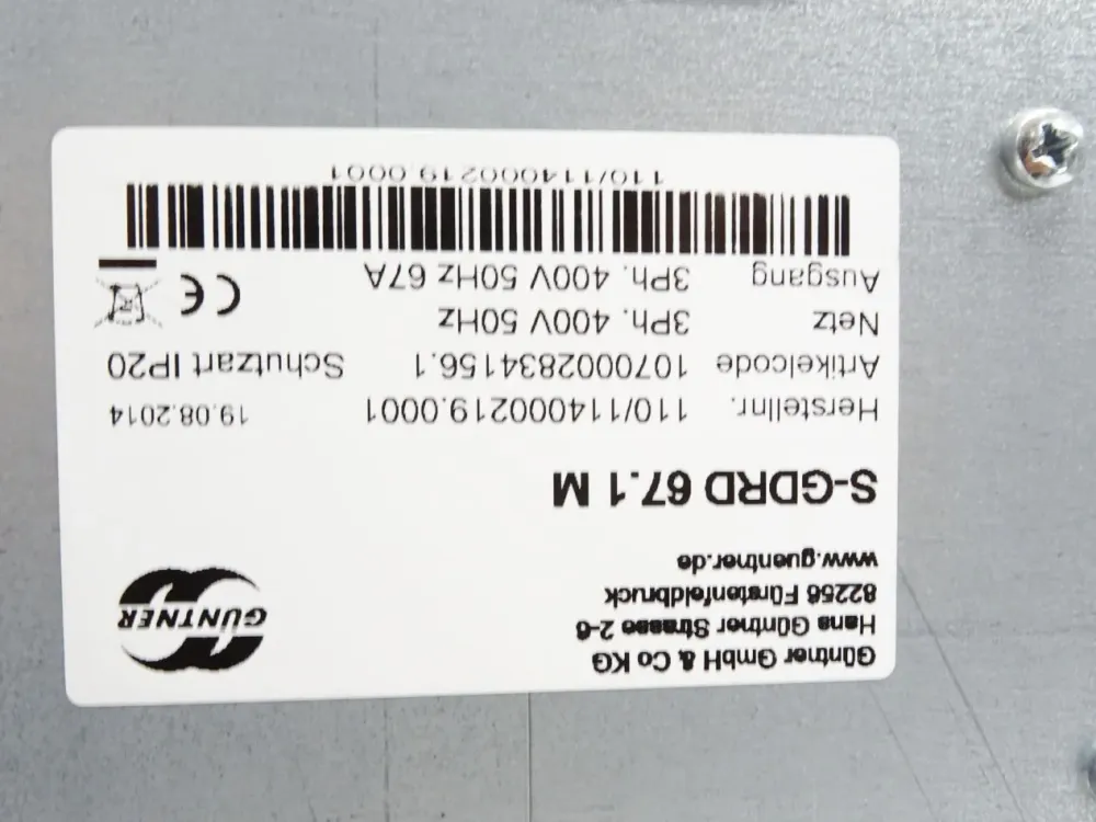 Güntner Elektronik S-GDRD S-GDRD67.1M 67A
