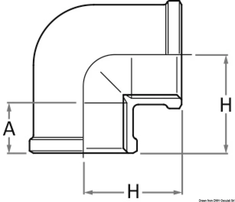 Gomito 90° F-F bronzo 11/2