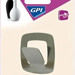 GPI - 1 GANCIO METALLO SATINATO QUADRATO 5.3X5.3 cm