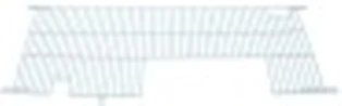griglia ripiano lar. 693mm p 303mm h 6mm acciaio plastificato rinforzi longitudinali 4mm