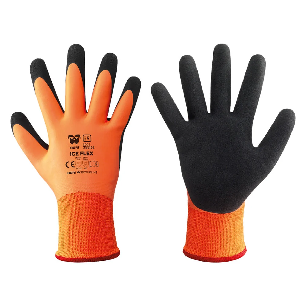 Guanti Termici Poliestere/Lattice 'Ice Flex' Tg. 8- 12 Coppia - Neri