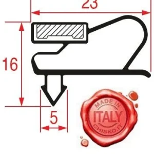 GUARNIZIONE AD INCASTRO 1391x634 mm Adattabilità: IARP Vetrina EIS43