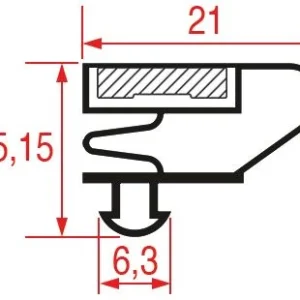 GUARNIZIONE AD INCASTRO 640x470 mm Adattabilità ISA - TASSELLI