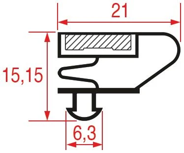 GUARNIZIONE AD INCASTRO 640x470 mm Adattabilità ISA - TASSELLI
