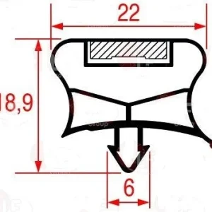 GUARNIZIONE AD INCASTRO 658x368 mm per ABBATTITORE W5GTO Made Italy
