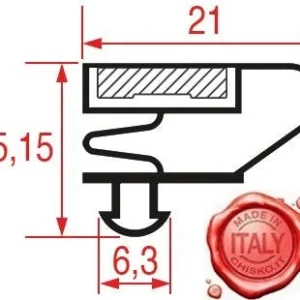 GUARNIZIONE AD INCASTRO 765x390 mm Adattabilità ISA - TASSELLI