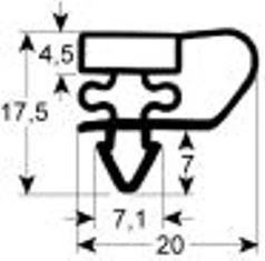 guarnizione per frigoriferi profilo 9153 lar. 493mm l 754mm misura innesto