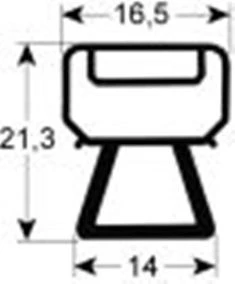 guarnizione per frigoriferi profilo 9166 lar. 320mm l 375mm misura innesto