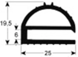 guarnizione per frigoriferi profilo 9169 lar. 810mm l 1940mm dimensione esterna