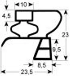 guarnizione per frigoriferi profilo 9783 lar. 650mm l 1540mm misura innesto