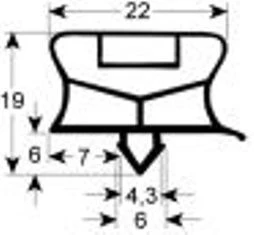 guarnizione per frigoriferi profilo 9794 lar. 942mm l 1912mm misura innesto