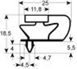 guarnizione per frigoriferi profilo 9799 lar. 486mm l 681mm misura innesto