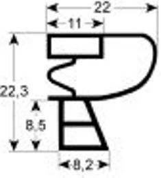 guarnizione per frigoriferi profilo 9950 lar. 550mm l 645mm misura innesto