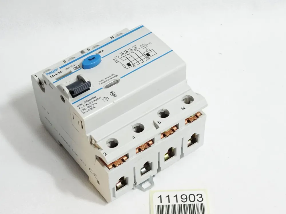 Hager 164153 CD425C 25A 0,03A Fehlerstrom-Schutzschalter